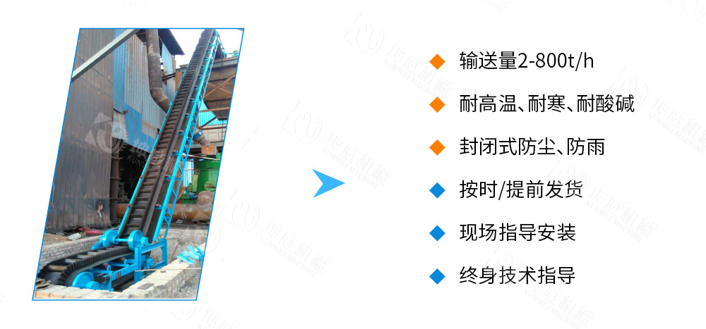 大傾角皮帶輸送機特點優(yōu)勢